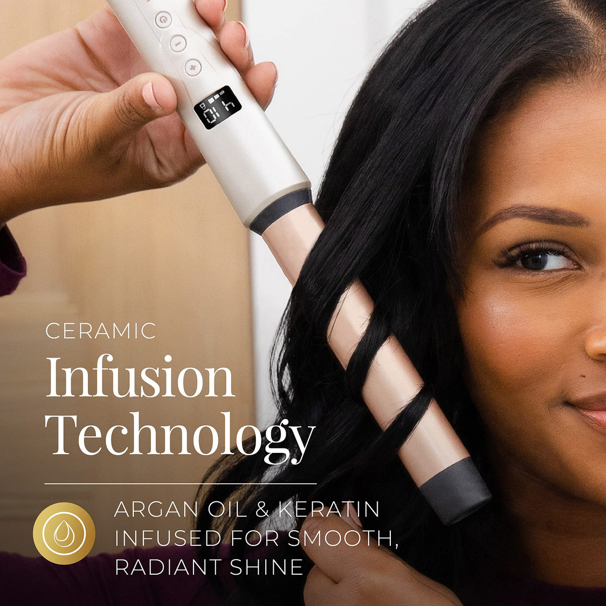 Remington Shine Therapy Curling Wand 1 Inch with Argan Oil and Keratin