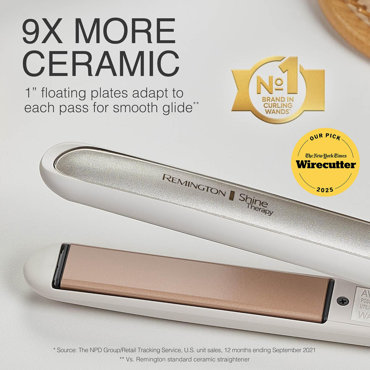 Remington Shine Therapy Hair Straightener side view