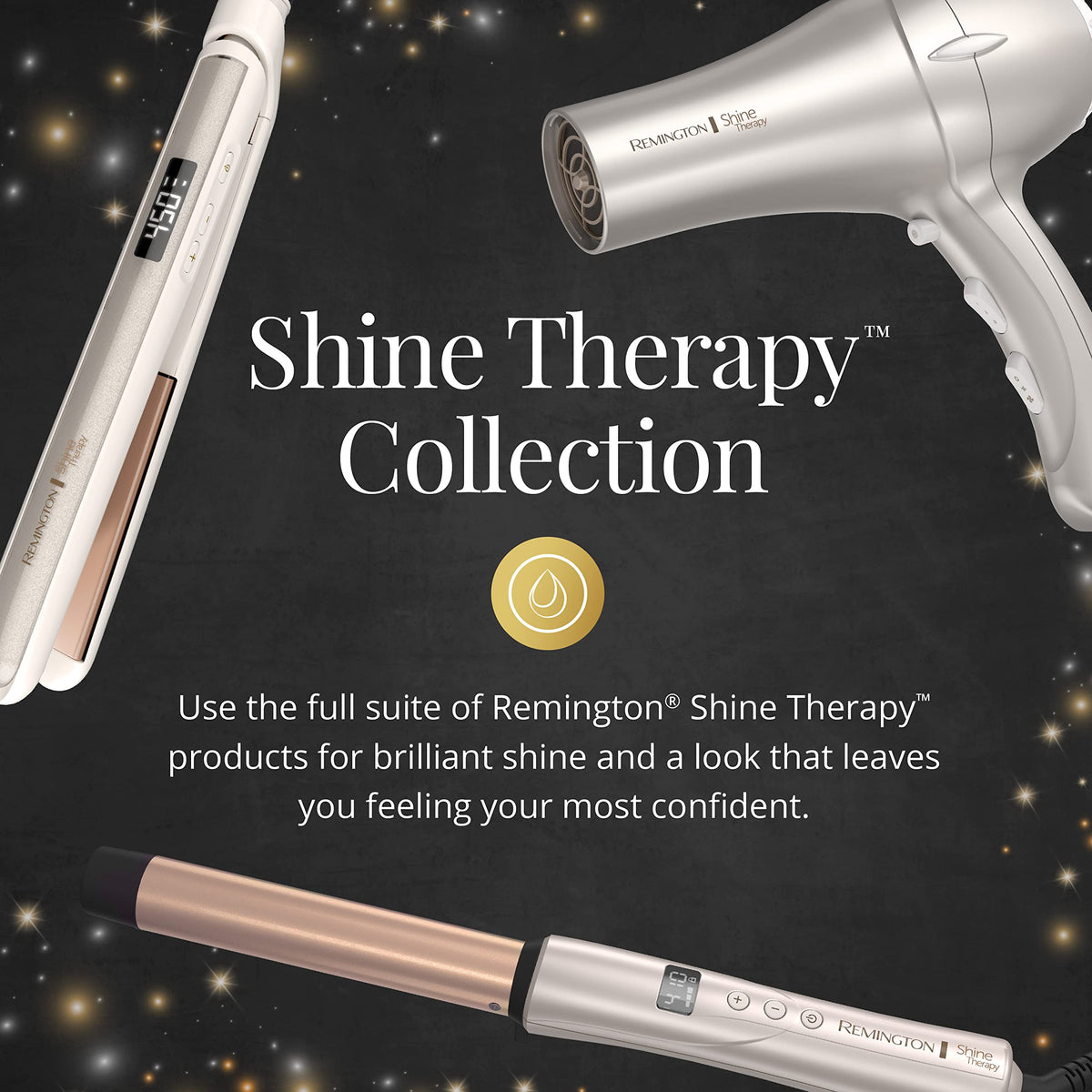 Remington Shine Therapy Tapered Curling Wand with included heat glove