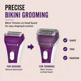 Remington Smooth & Silky Electric Shaver showing 3 blades