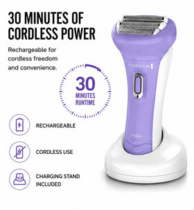 Remington Smooth & Silky Electric Shaver with charging cord