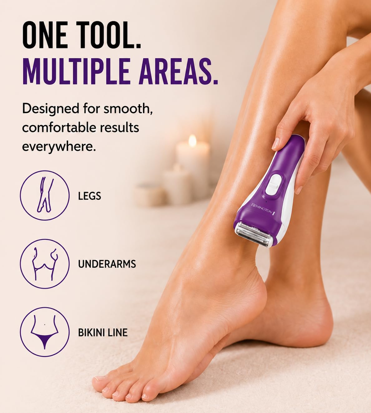 Remington Smooth & Silky Electric Shaver with packaging