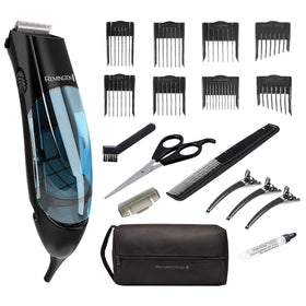Remington Vacuum Hair Clippers 18-Piece Kit with vacuum chamber