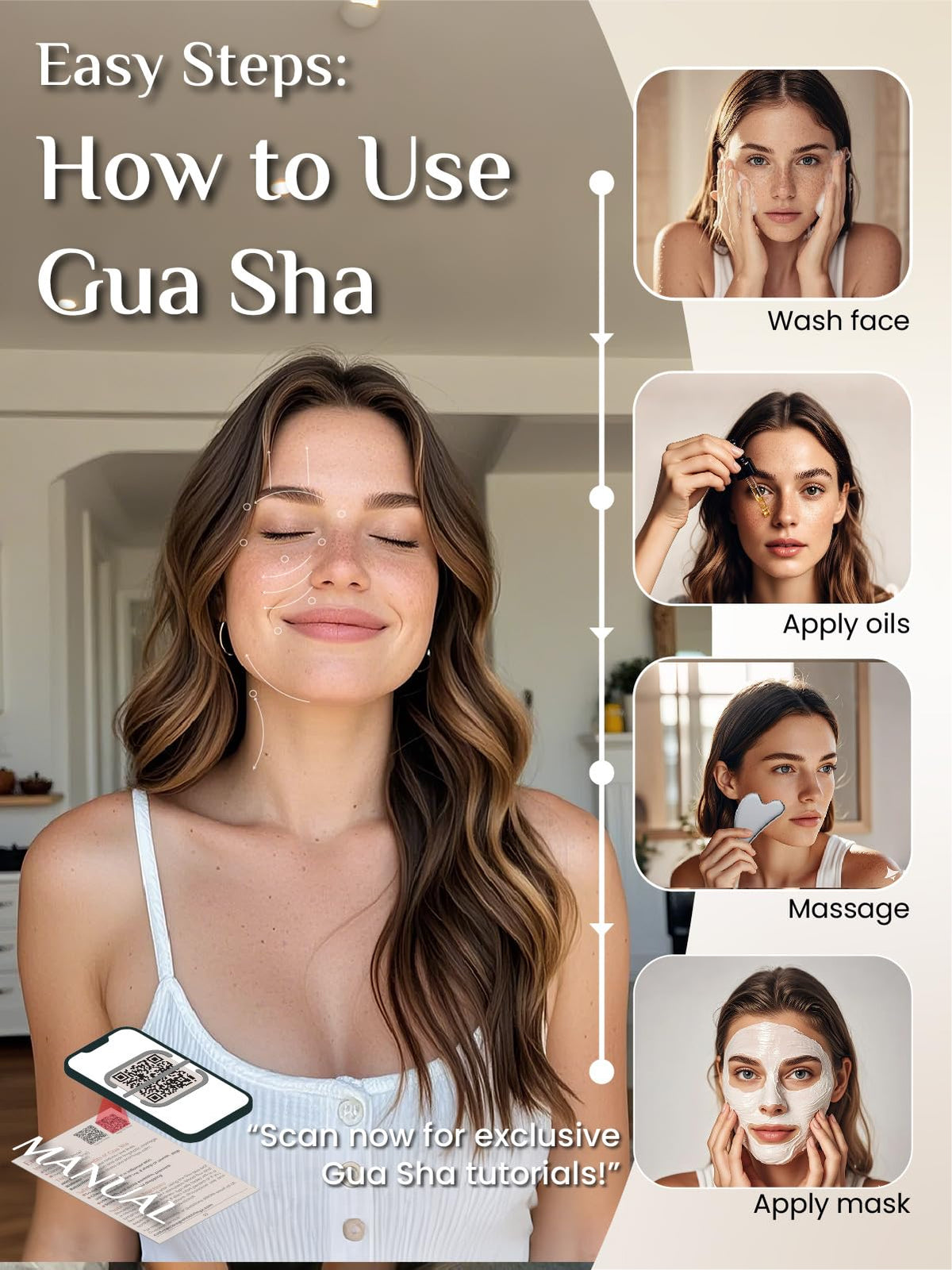 Rena Chris Gua Sha Facial Tool close-up of Terahertz material