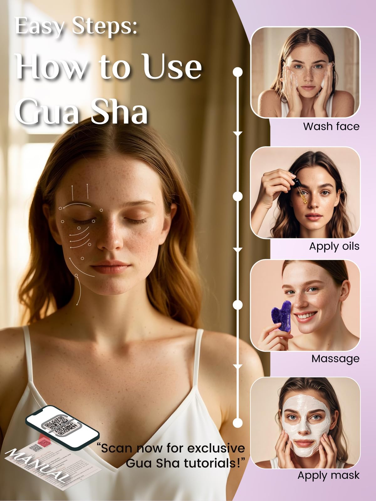 Rena Chris Gua Sha Facial Tool close-up showing texture