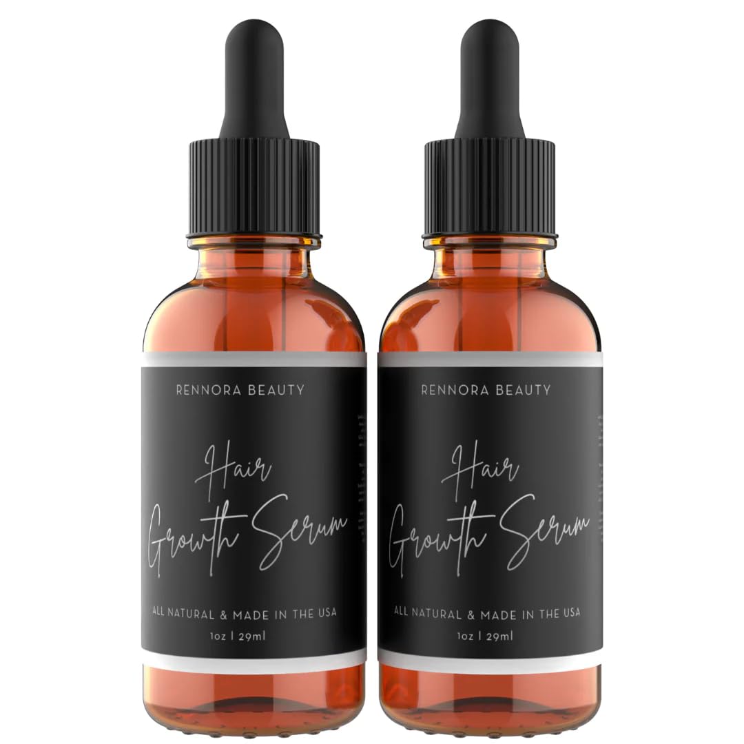 RENNORA BEAUTY Hair Growth Serum front view with peppermint and rosemary