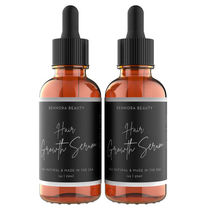 RENNORA BEAUTY Hair Growth Serum front view with peppermint and rosemary