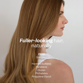RENPURE Biotin & Collagen Shampoo and Conditioner in bathroom setting
