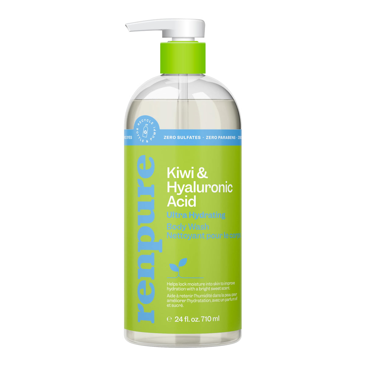 RENPURE Kiwi and Hyaluronic Acid Ultra Hydrating Body Wash front view