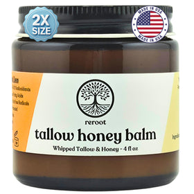Reroot Organics Beef Tallow Balm 222g front view