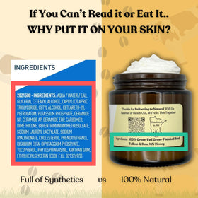 Reroot Organics Beef Tallow Balm application on skin