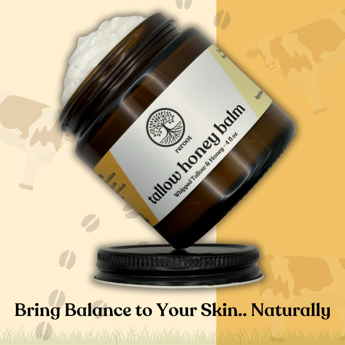 Reroot Organics Beef Tallow Balm texture close-up
