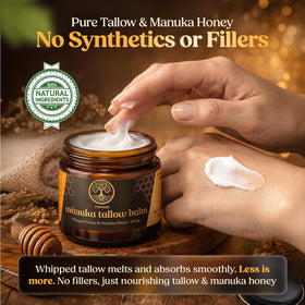 Reroot Organics Manuka Honey Beef Tallow Balm ingredients list
