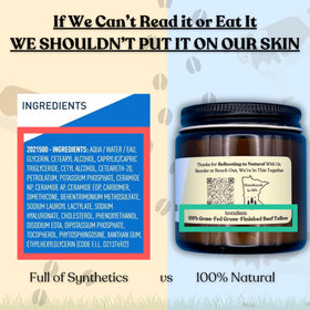 Reroot Organics Naked Tallow Balm 190g application on skin
