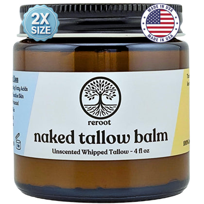 Reroot Organics Naked Tallow Balm 190g front view