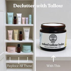 Reroot Organics Naked Tallow Balm 2oz in a lifestyle setting