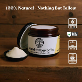Reroot Organics Naked Tallow Balm 2oz packaging close-up