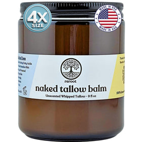 Reroot Organics Naked Tallow Balm 349g front view