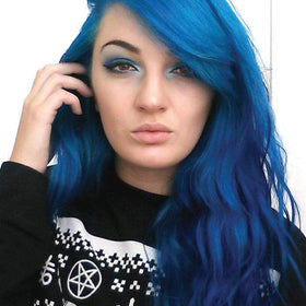 Resealable tub of MANIC PANIC Classic Blue Moon hair color
