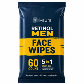 Retinol Face Wipes for Men 60 Ct front view package