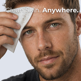 Retinol Face Wipes for Men open package with wipes