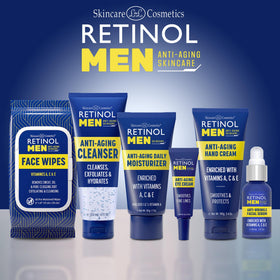 Retinol Face Wipes for Men, wipes shown outdoors