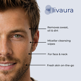 Retinol Face Wipes for Men with product details