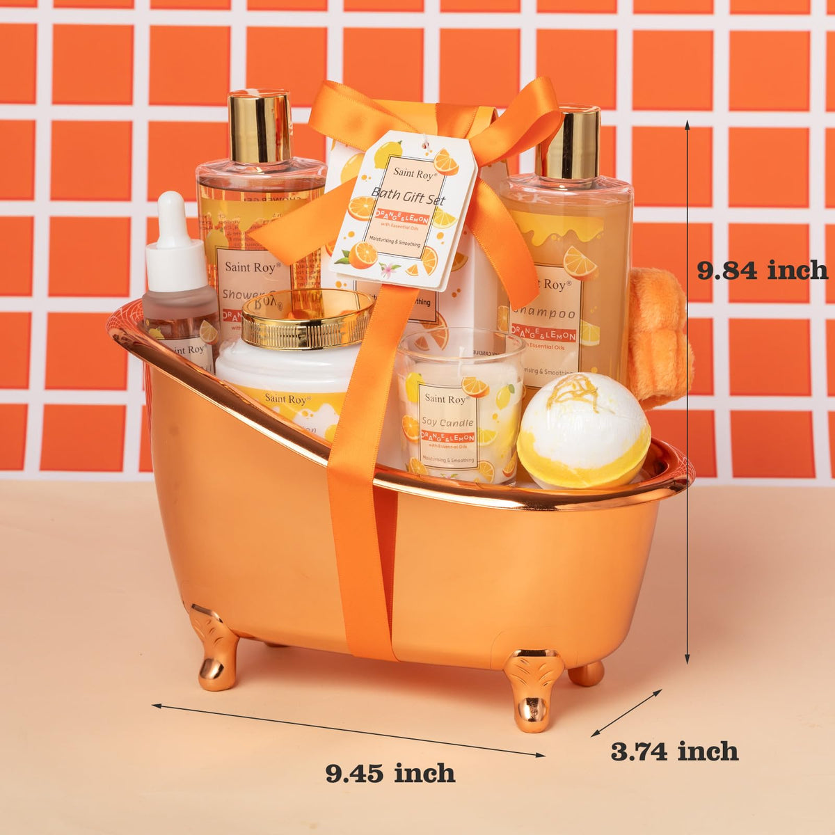 Reusable bath tub used for storage of spa gift set items