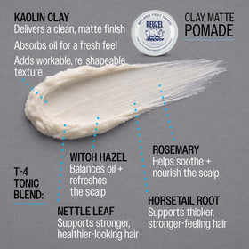 REUZEL Clay Matte Pomade 100g application on hair