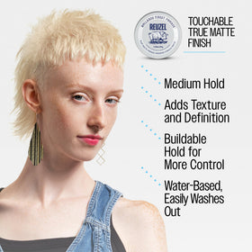 REUZEL Clay Matte Pomade 100g with styling tools