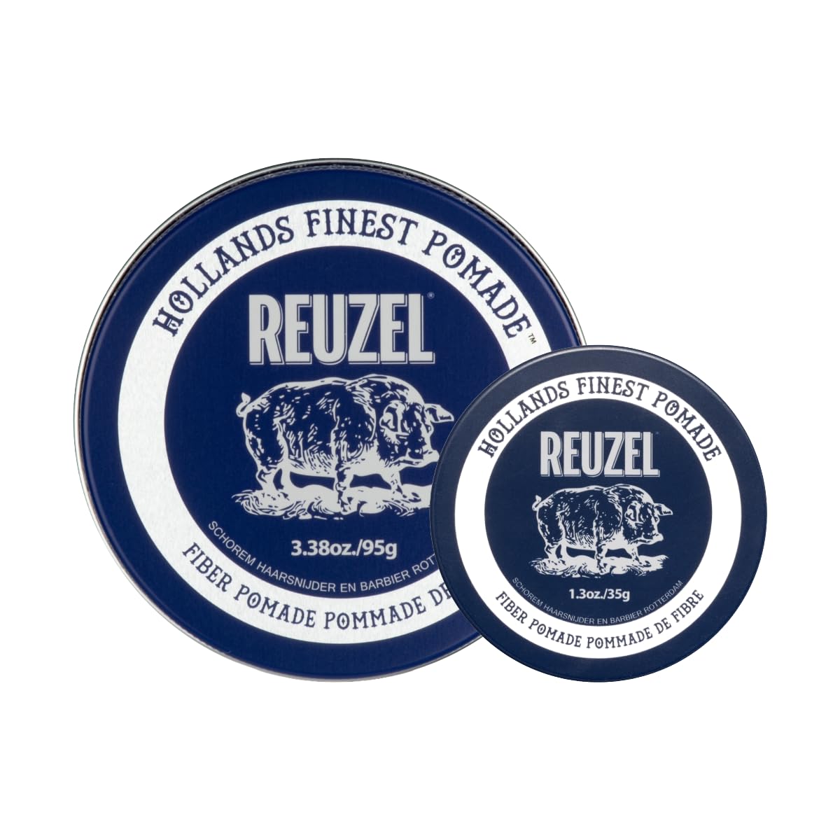 REUZEL Fiber Pomade 3.38oz front view with packaging