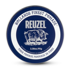 REUZEL Fiber Pomade 95g front view with low shine finish