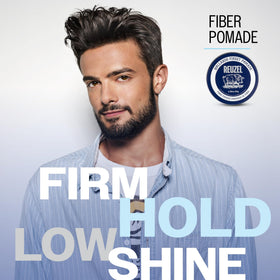 REUZEL Fiber Pomade 95g showing texture and consistency