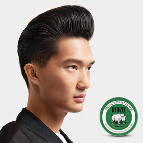 REUZEL Green Grease Pomade 110g with a barber's comb