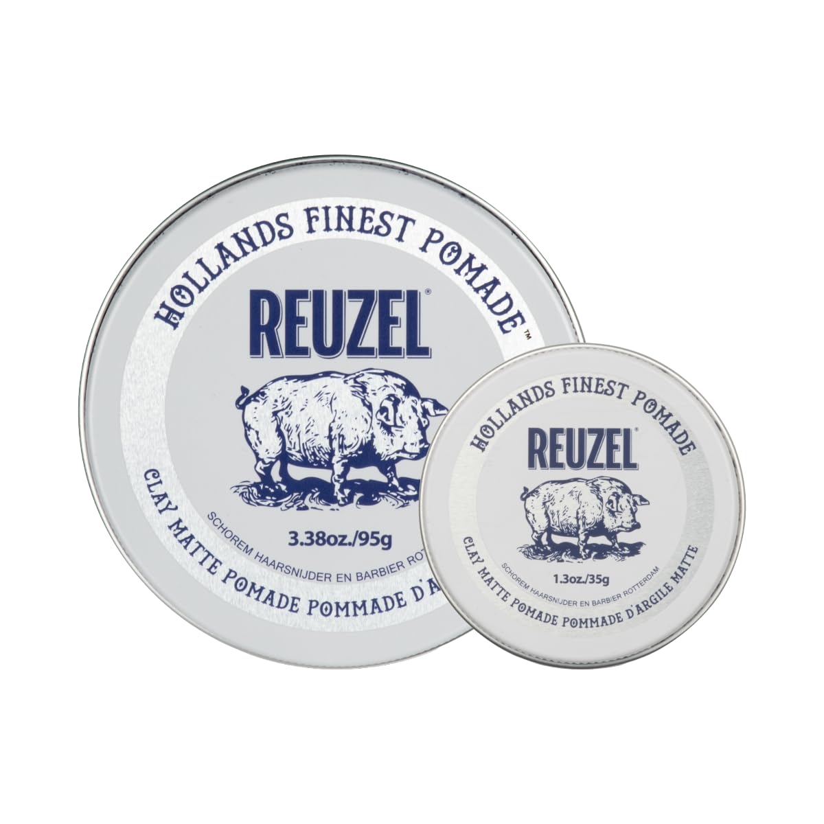 REUZEL Matte Clay Pomade 3.38 oz front view