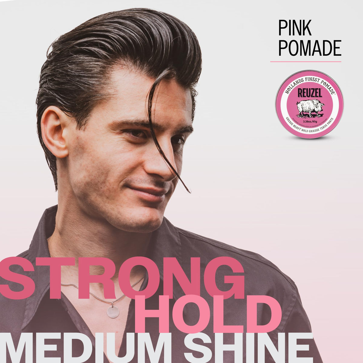 REUZEL Pink Pomade Heavy Hold 110g texture close-up