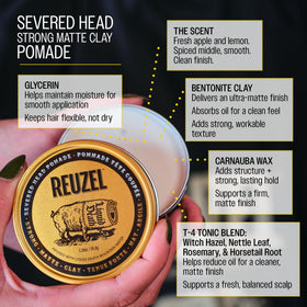 REUZEL Severed Head Clay Pomade with Liquid Death Mountain Water