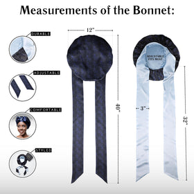 Reversible design of Nochka Fashion silk bonnet with elegant patterns