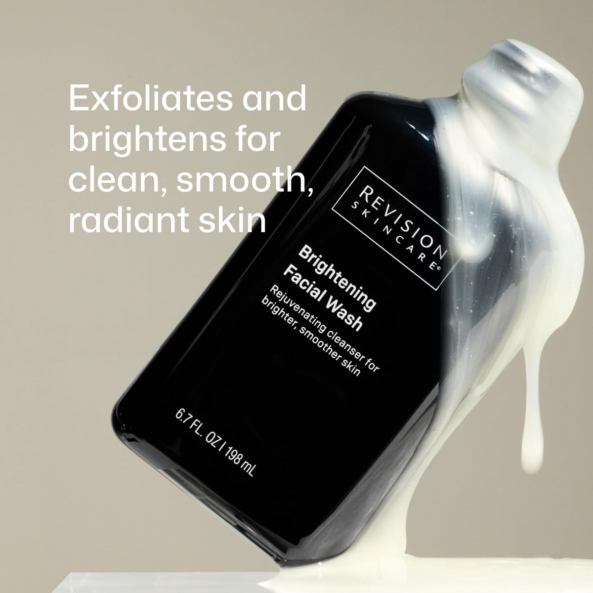 Revision Skincare Brightening Face Wash back view showing ingredient list