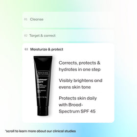 Revision Skincare Intellishade Original SPF 45 tinted moisturizer on vanity