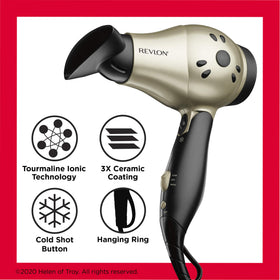 REVLON 1875W Hair Dryer with ionic technology label