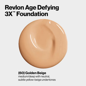 Revlon Age Defying 3X Foundation 060 Golden Beige texture on skin