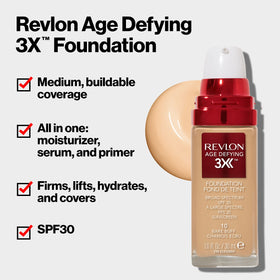 REVLON Age Defying 3X Foundation bottle side view