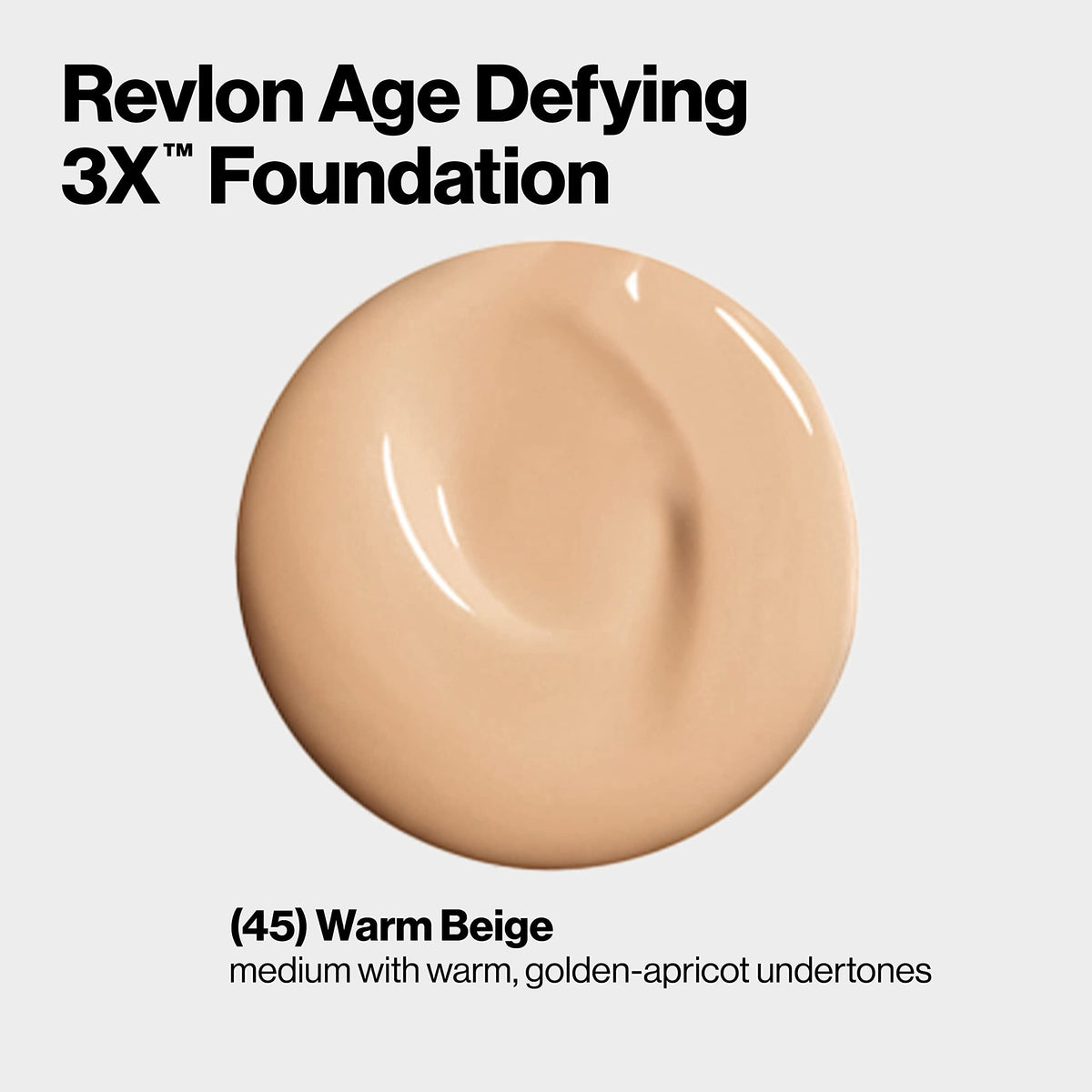 REVLON Age Defying 3X Foundation texture on hand