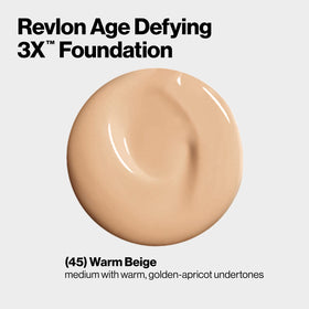 REVLON Age Defying 3X Foundation texture on hand