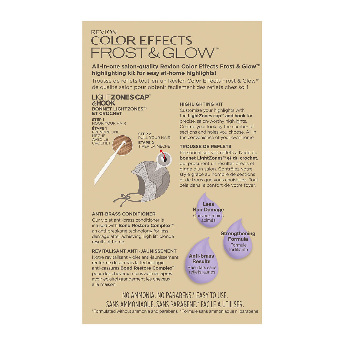 REVLON Color Effects Frost and Glow Hair Highlight Kit on a bathroom counter