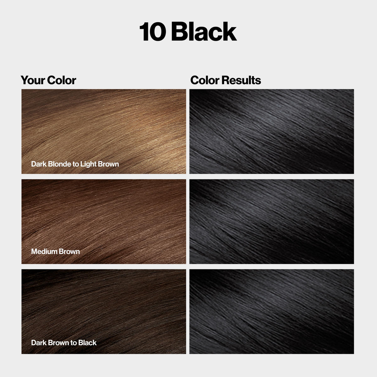 REVLON ColorSilk 10 Black hair color side view