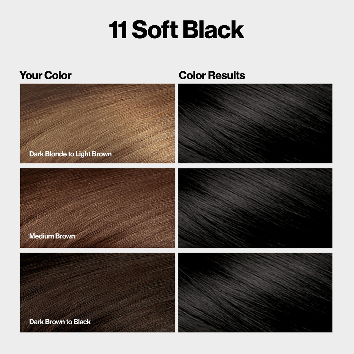 REVLON ColorSilk 11 Soft Black hair color application instructions