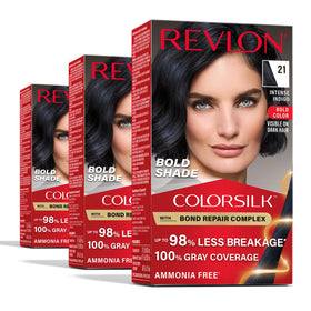 REVLON ColorSilk 21 Intense Indigo hair color box front view