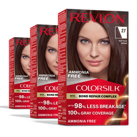 REVLON ColorSilk 27 Deep Rich Brown hair color box front view